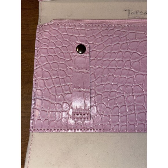 New Tuscan Designs Pink Pebble Travel Jewelry Organizer Trifold Storage Wallet - Picture 5 of 11